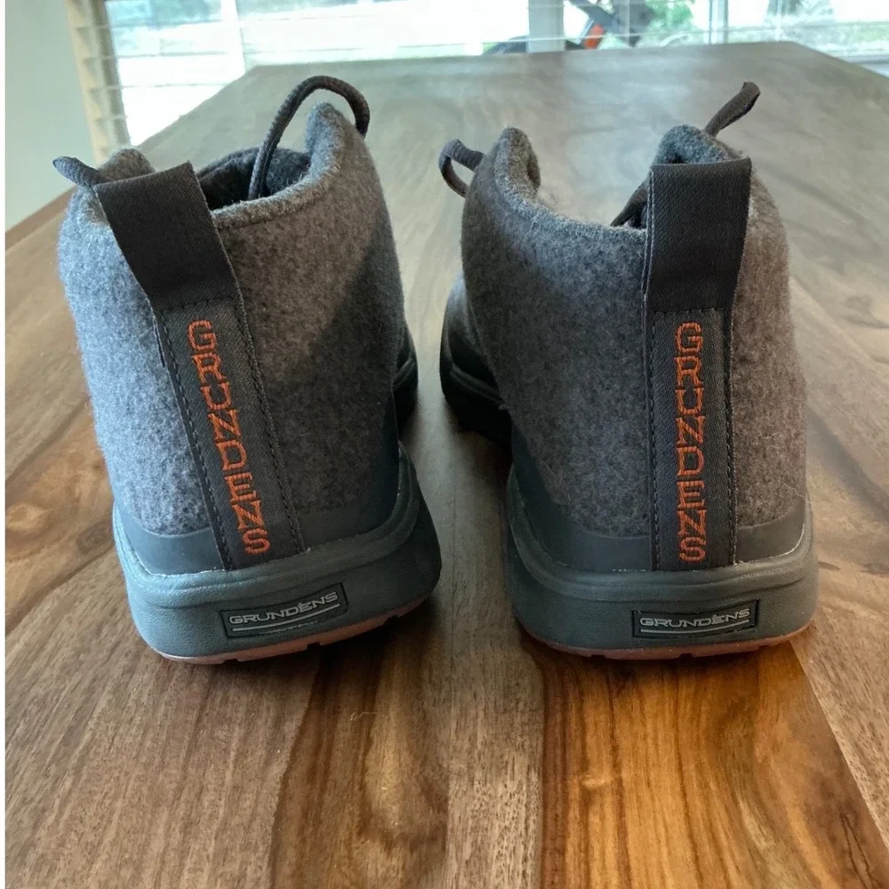 Grundens Wool Felt Deck Boots Gray Outdoor Fishing Chukka Shoes Mens 9